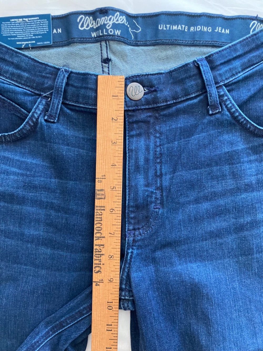 Wrangler  Willow NWT UltimateRidingTrouser Jean in SloaneWash Wide Leg WMN 31X34 - Picture 9 of 12